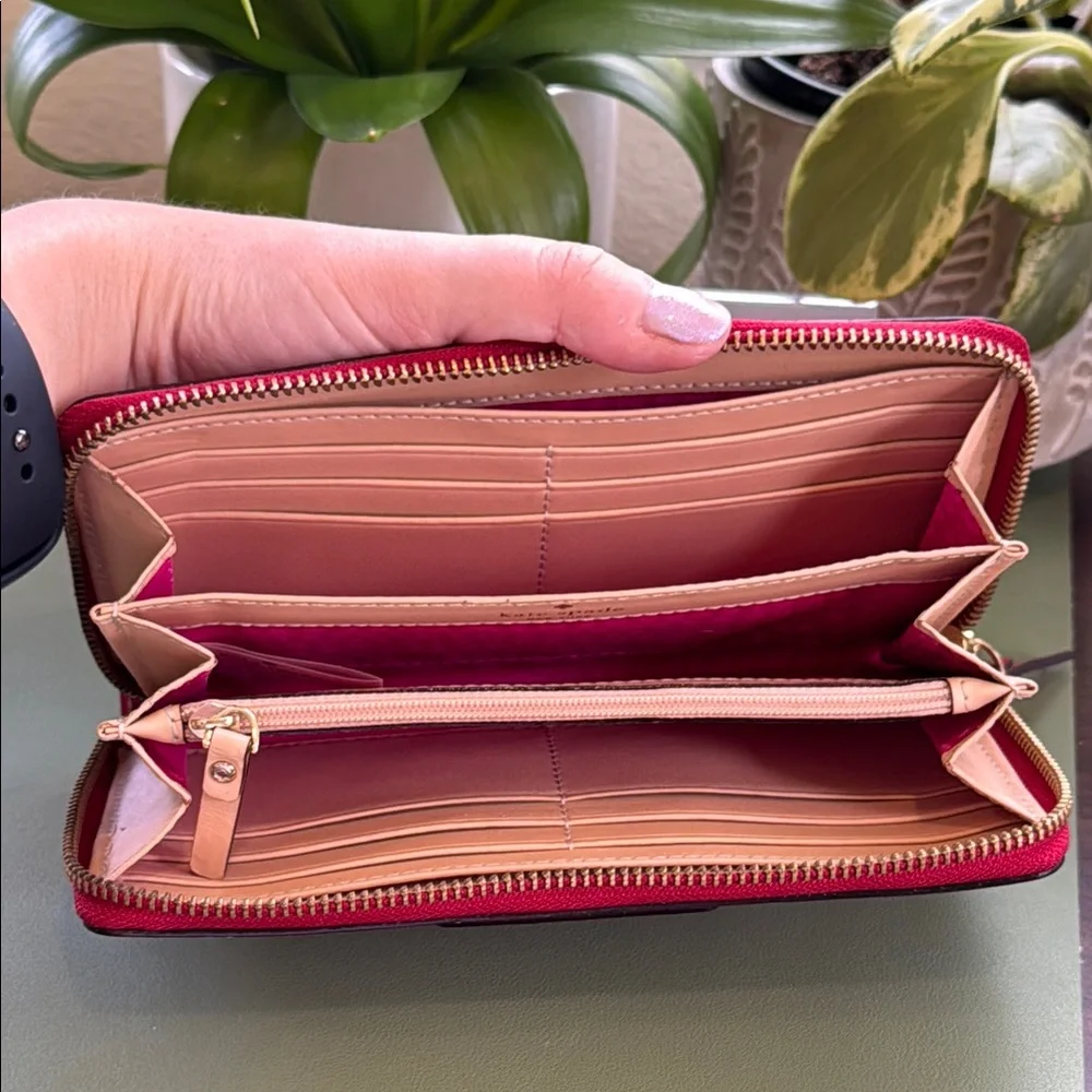 Kate Spade Red Zip Around Wallet